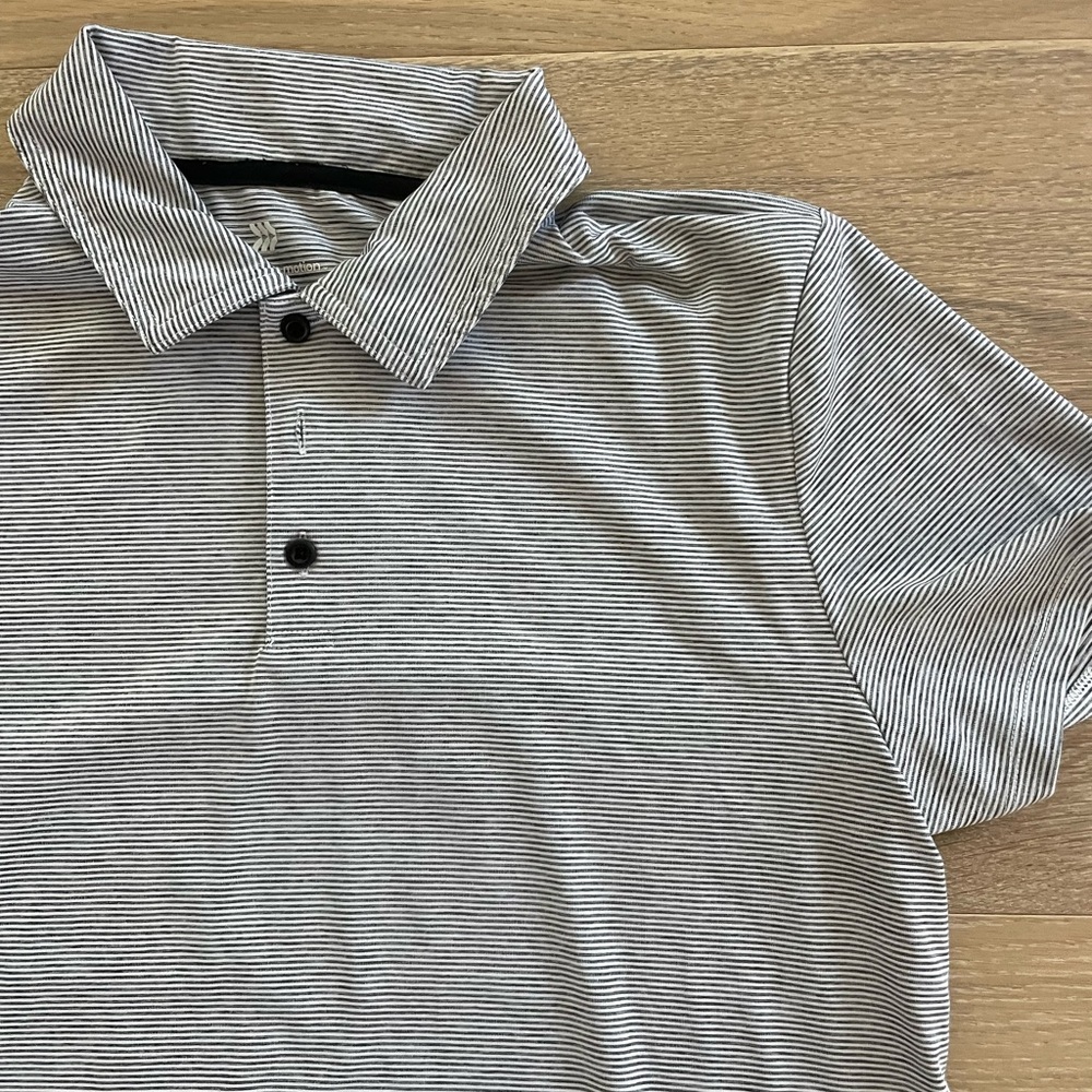 All in motion white polo